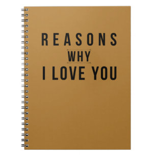 Caderno Espiral Razões Porque Te Amo