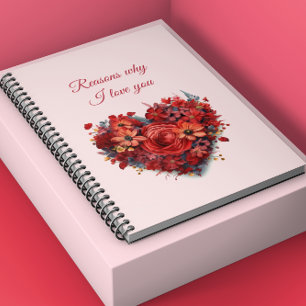 Caderno Espiral Razões porque te amo DIA DE OS NAMORADOS