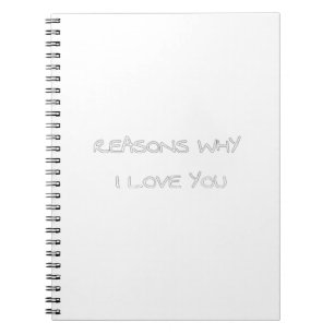 Caderno Espiral Razões Porque Te Amo Notebook