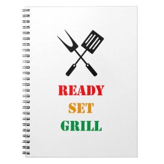 Caderno Espiral Ready, set, grill