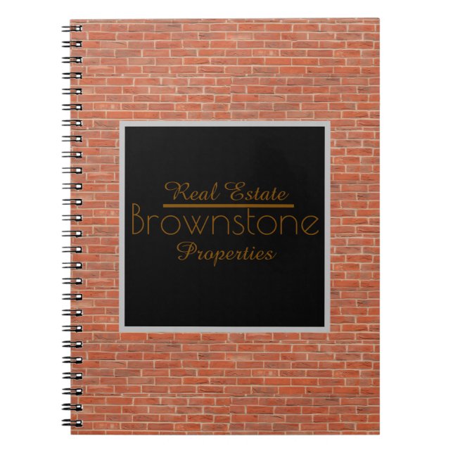 Caderno Espiral Real Estate Notebook | Brownstone (Frente)