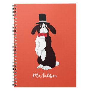 Caderno Espiral Real Tuxedo Bunny