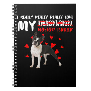 Caderno Espiral Realmente Amo Meu Terrier De Boston