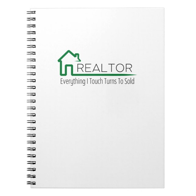 Caderno Espiral Realtor - Tudo que toco é vendido (Frente)