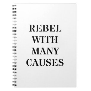 Caderno Espiral Rebel com muitas causas