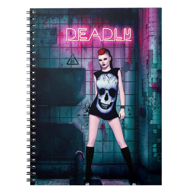 Caderno Espiral Rebelde Mortal (Frente)