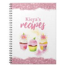 Recebe notebook personalizado com Cupcake brilhant