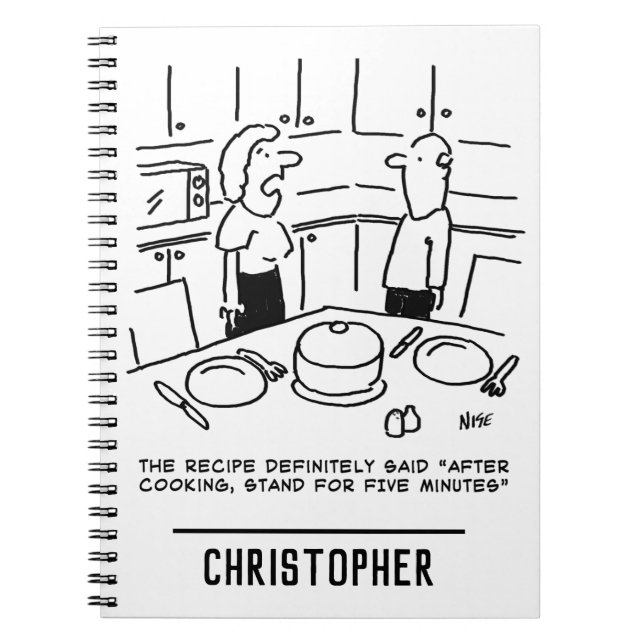 Caderno Espiral Receber instruções seguidas em um Cozinhar em uma  (Frente)