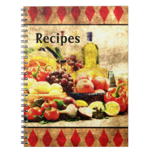 Caderno Espiral Receita Afetada de Mesa Abundante