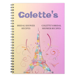 Caderno Espiral Receita de Casamento em Torre Eiffel