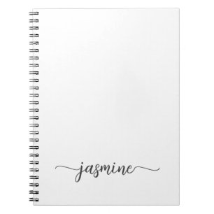 Caderno Espiral Receita do Livro de Receitas Branco Simples e Femi