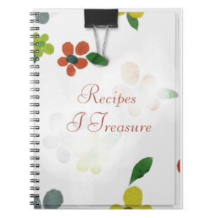 Caderno Espiral Receita Eu Tesouro Notebook