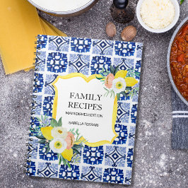 Caderno Espiral Receita Mediterrânea Italiana de Limão Cítrico