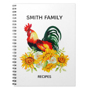 Caderno Espiral Receita personalizada de cozinha notebook