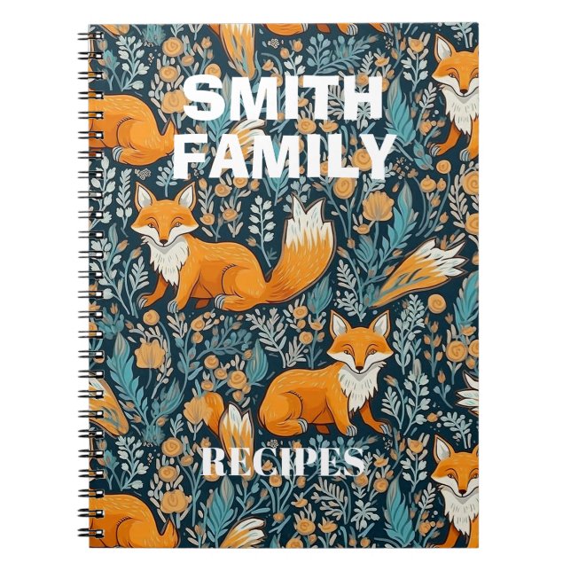 Caderno Espiral Receitas de cozinha personalizada de animais (Frente)