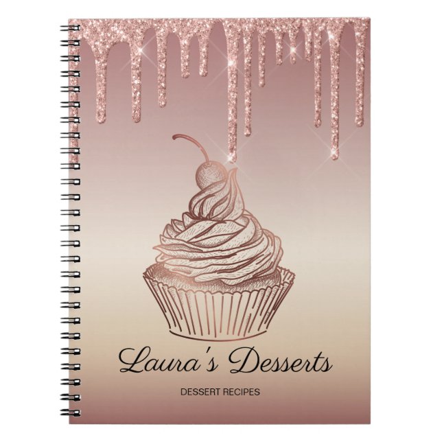Caderno Espiral Receitas de Cupcake de Bolos e Doces (Frente)