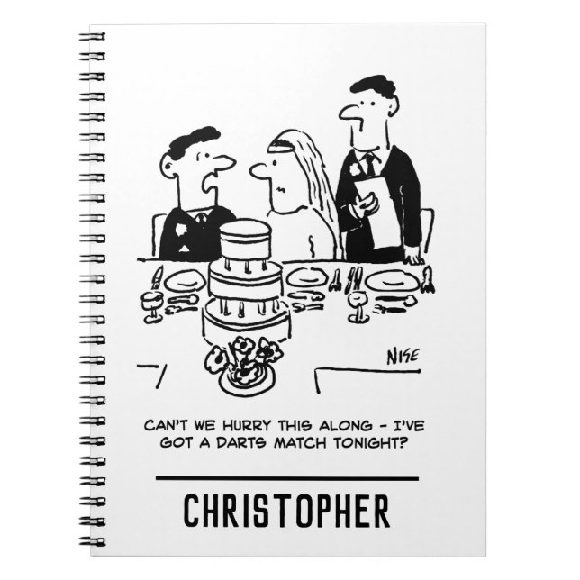 Caderno Espiral Recepção de casamento Bridegroom tem uma correspon (Frente)