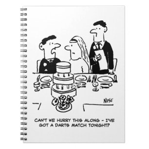 Caderno Espiral Recepção de Casamento o Noivo tem uma Partida de D