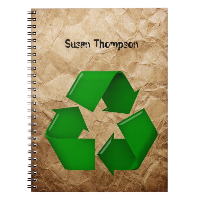 Caderno Espiral Reciclar - Papel amassado (Frente)