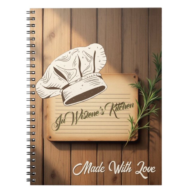 Caderno Espiral Recipe Journal for New Traditions | Wooden Recipe  (Frente)