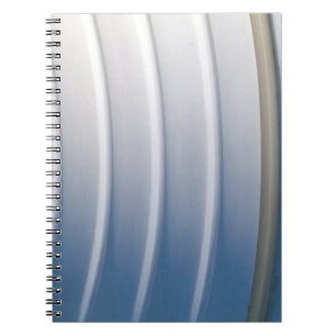 Caderno Espiral Recipiente de plástico azul e branco