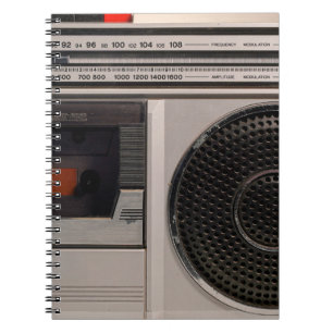 Caderno Espiral Reco de cassete de rádio estéreo portátil retroatu