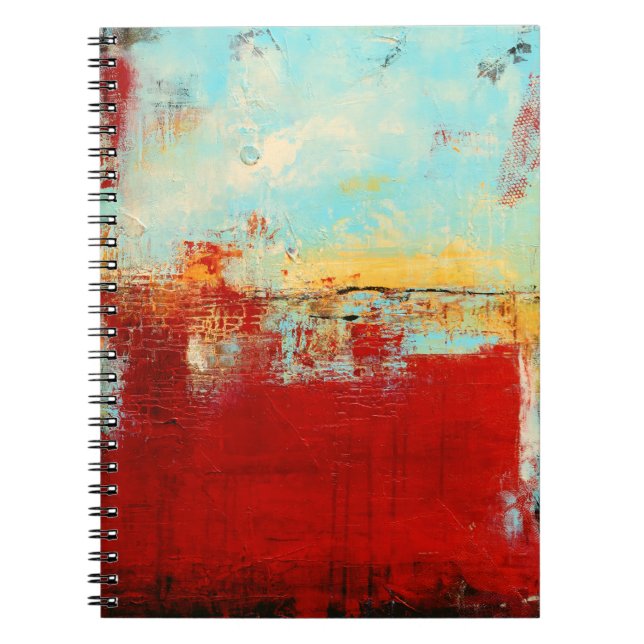 Caderno Espiral Red Alaskan Abstrato (Frente)