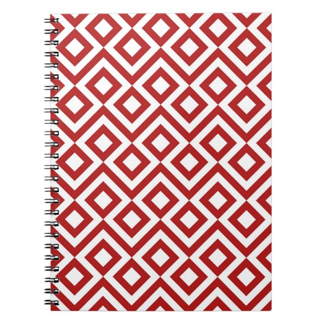 Caderno Espiral Red and White Meander (Frente)