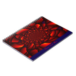Caderno Espiral Red Black Blue Petal