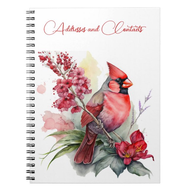 Caderno Espiral Red Cardinal Natal (Frente)