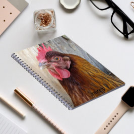 Caderno Espiral Red Chicken Hen Photo