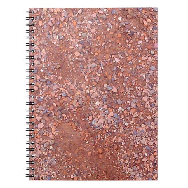 Caderno Espiral Red Clay Court, Gravel, Shale Stone Brick, Tênis (Frente)