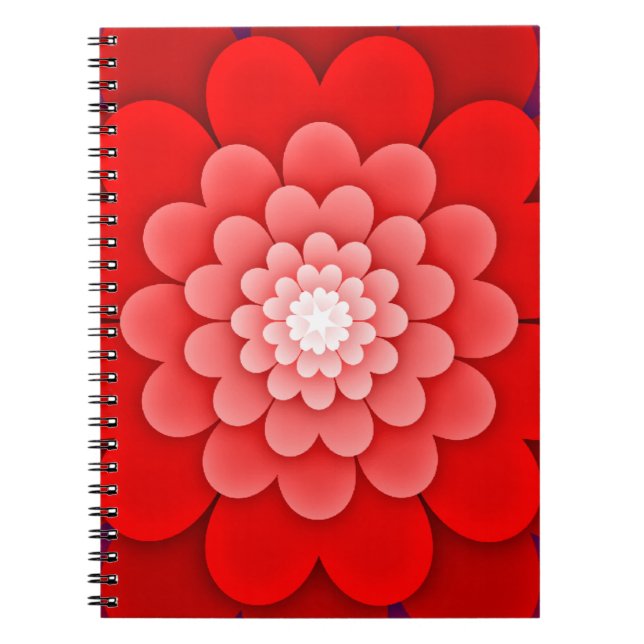Caderno Espiral Red Floral Mandala-58566 (Frente)