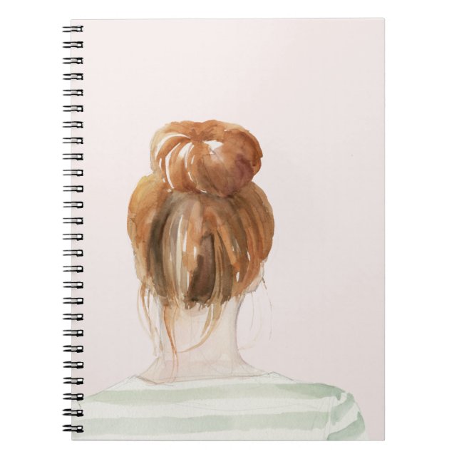 Caderno Espiral Red Hair Top Knot (Frente)