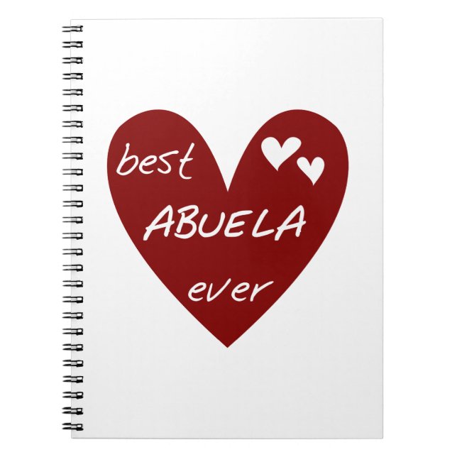 Caderno Espiral Red Heart Best Abuela Ever Gifts (Frente)