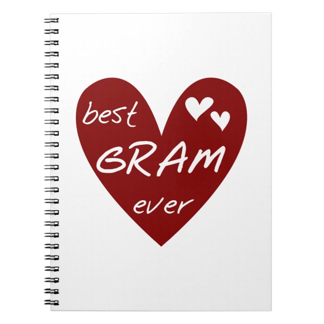 Caderno Espiral Red Heart Best Gram Ever Gifts (Frente)