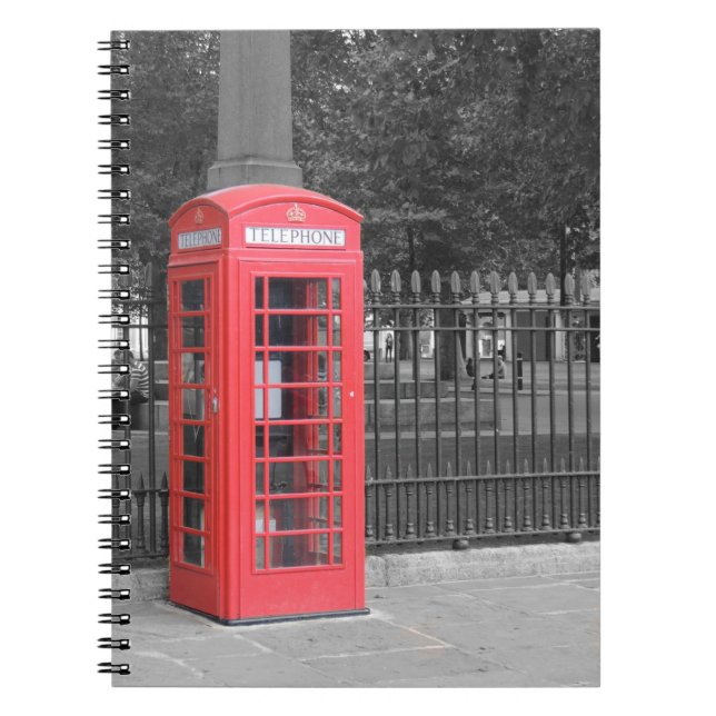 Caderno Espiral Red London Phonebox (Frente)