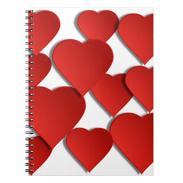 Caderno Espiral Red Love Hearts (Frente)