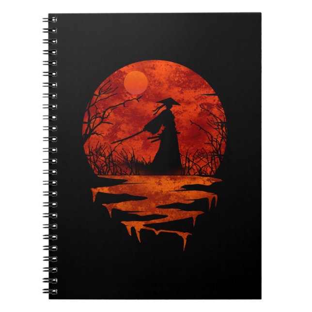CADERNO ESPIRAL RED MOON ANIME SILHOUETTE (Frente)