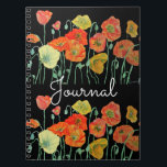 Caderno Espiral Red Orange Poppy Poppies floral Watercolor Journal<br><div class="desc">Red Orange Poppy Poppies floral Watercolor Journal. A great place to write all those treasured little thoughts,  for a unique and touching gift! Designed from my original watercolor paintings.</div>