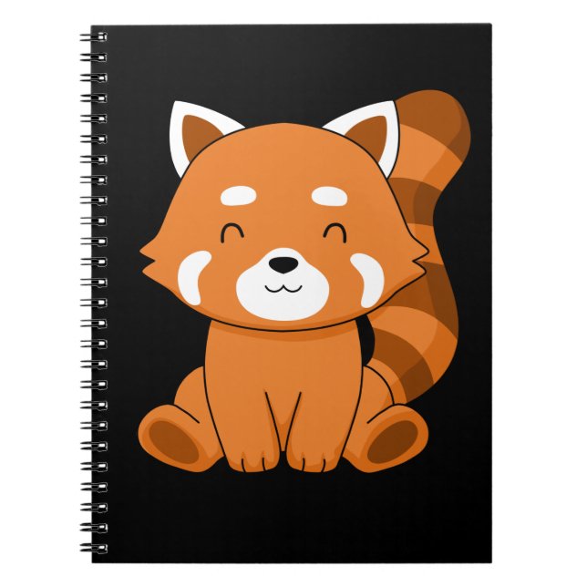Caderno Espiral Red Panda Gift Kids Women Kawaii Red Panda (Frente)