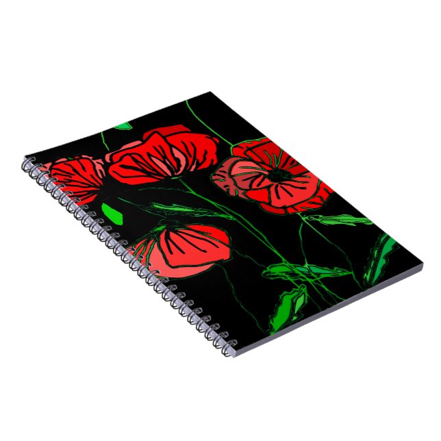 Caderno Espiral Red Poppy Art - (Lado Direito)