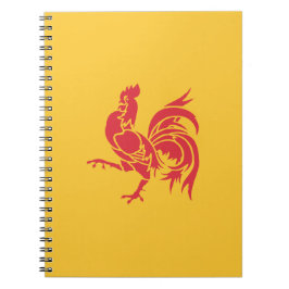 Caderno Espiral Red Rooster (Bandeira da Valônia)