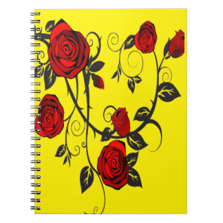 Caderno Espiral  Red roses