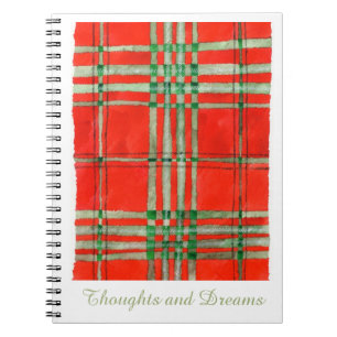 CADERNO ESPIRAL RED SCOTT TARTAN 6,5X8,75