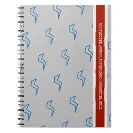 Caderno Espiral Red White Blue Restrito Access Lightning Bolt