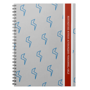 Caderno Espiral Red White Blue Restrito Access Lightning Bolt