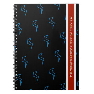 Caderno Espiral Red White Blue Restrito Access Lightning Bolt