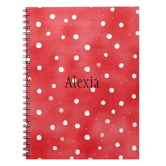 Caderno Espiral Red White Dots (Frente)