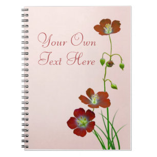 Caderno Espiral Red Wildflower